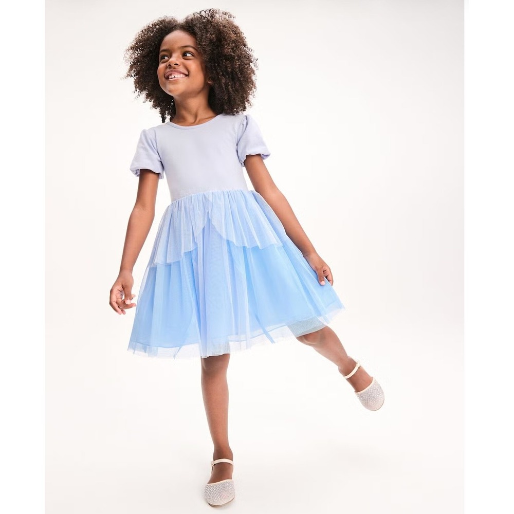Hanna Andersson Disney Princess Cinderella Tulle Dress Size 130 US 10 Blue